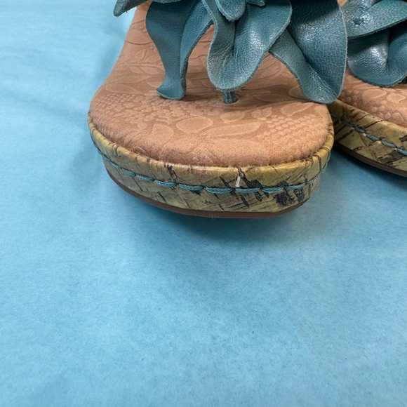b.o.c. Women's Teal Floral Wedges - Picture 8 of 10